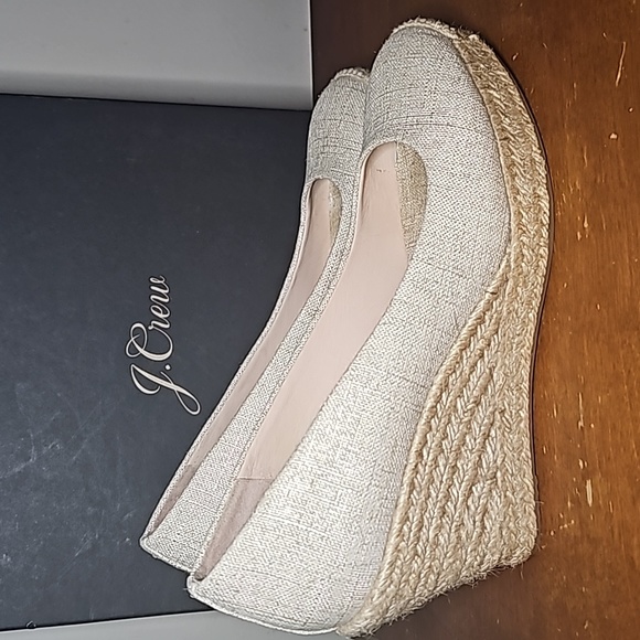 J.CREW Seville metallic cotton espadrilles size 7.5 - Picture 3 of 7
